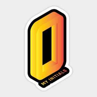 Letter O Letter Art Sticker